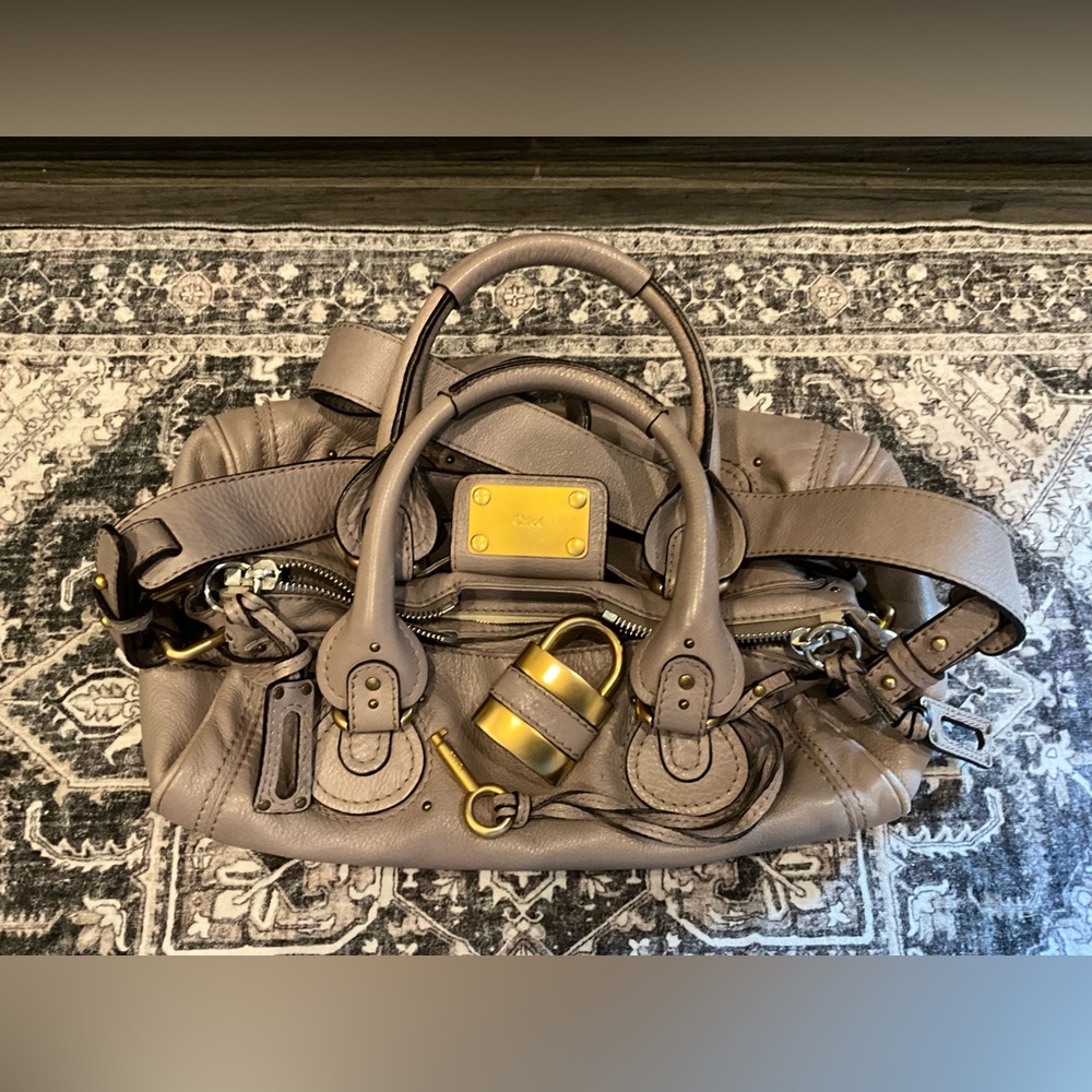 Chloe’ Leather Paddington Handbag w/Crossbody Strap Made in Italy - Picture 2 of 14